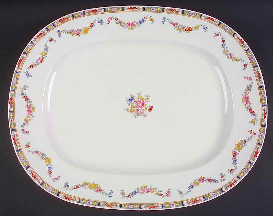 Minton Rose (Older, Smooth) 18" Rectangular Serving Platter by Minton-1