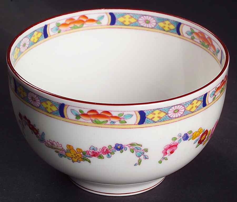 Minton Rose (Older, Smooth) Open Sugar Bowl by Minton-1