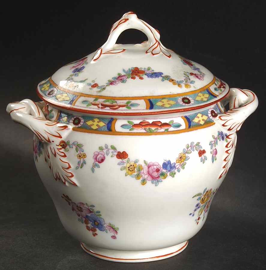 Minton Rose (Older, Smooth) Sugar Bowl & Lid by Minton-1