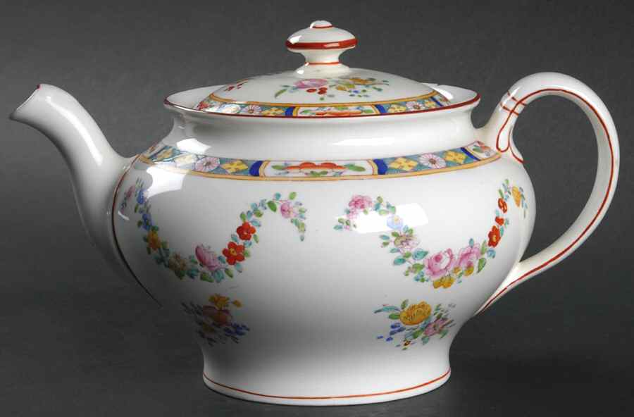 Minton Rose (Older, Smooth) Teapot & Lid by Minton-1