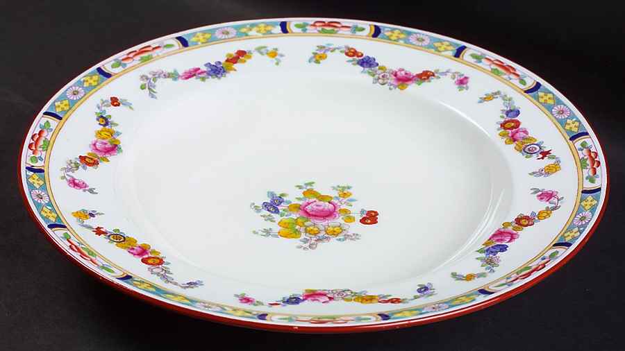 Minton Rose (Older, Smooth) Large Rim Soup Bowl by Minton-1