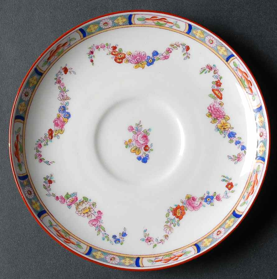Minton Rose (Older, Smooth) Saucer for Flat Cup by Minton-1