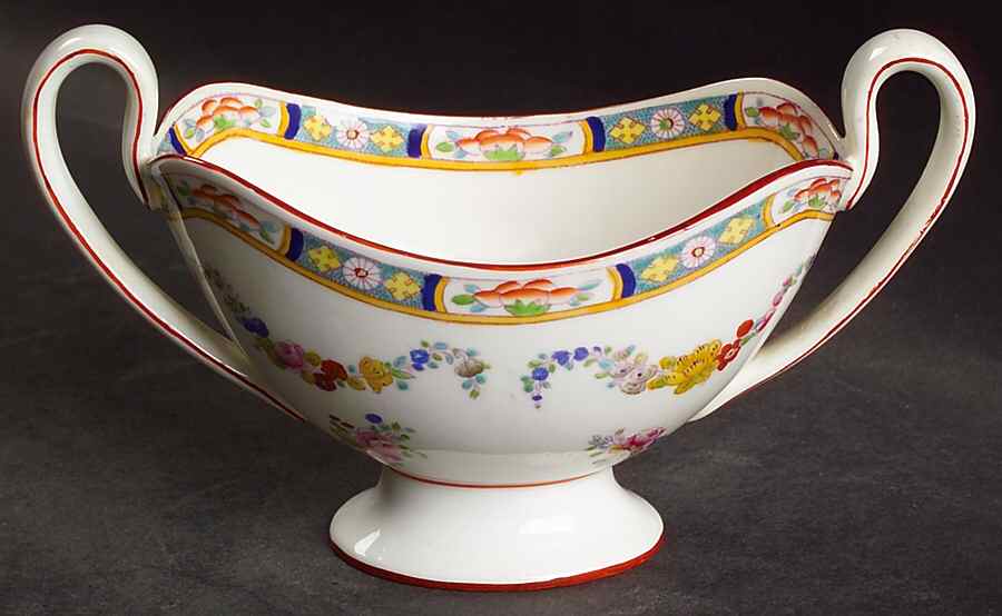 Minton Rose (Older, Smooth) Open Sugar Bowl by Minton-1