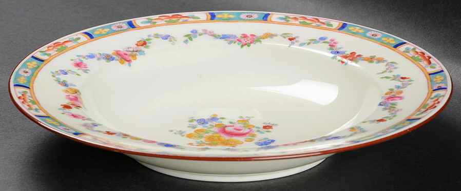 Minton Rose (Older, Smooth) Rim Soup Bowl by Minton-1