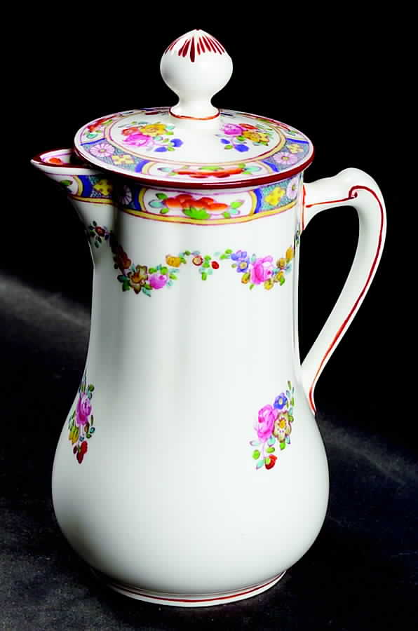 Minton Rose (Older, Scaloped) Hot Water Jug & Lid by Minton-1