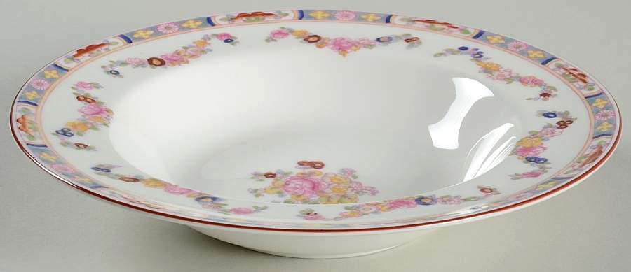 Minton Rose (Newer, Smooth) Large Rim Soup Bowl by Minton-1