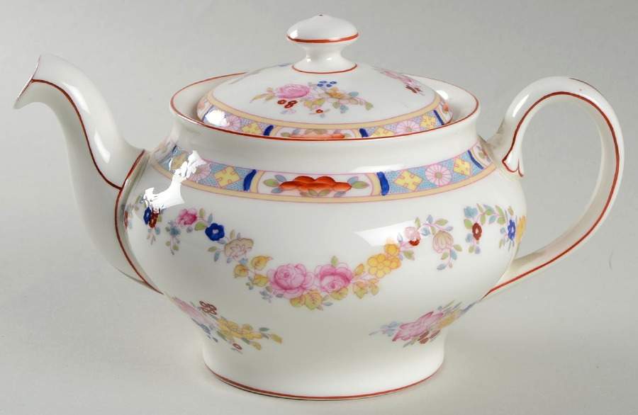 Minton Rose (Newer, Smooth) Mini Teapot & Lid by Minton-1