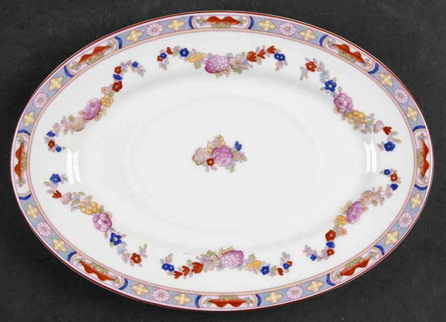 Minton Rose (Newer, Smooth) Underplate for Gravy Boat by Minton-1