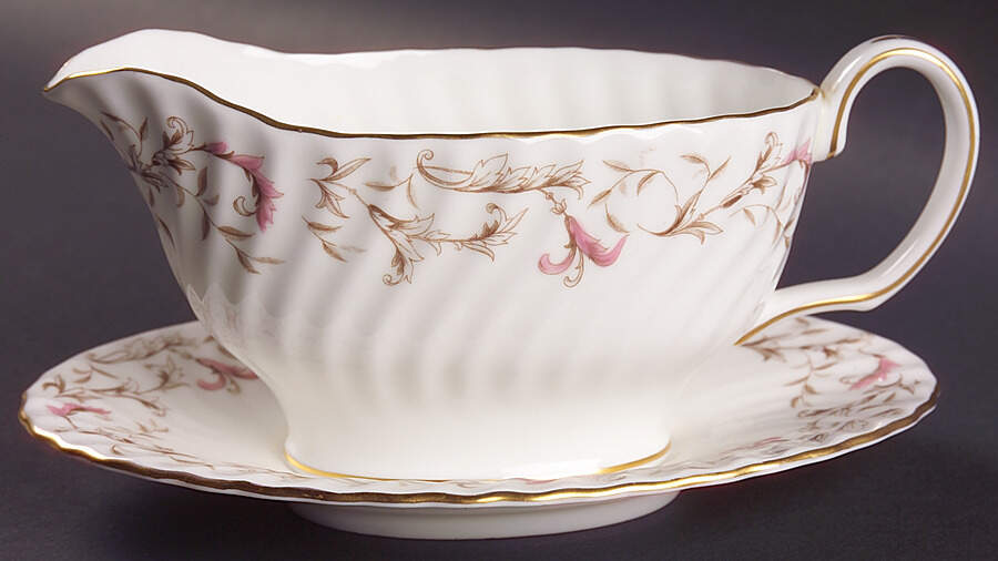 Moorland Gravy Boat & Underplate by Minton-1