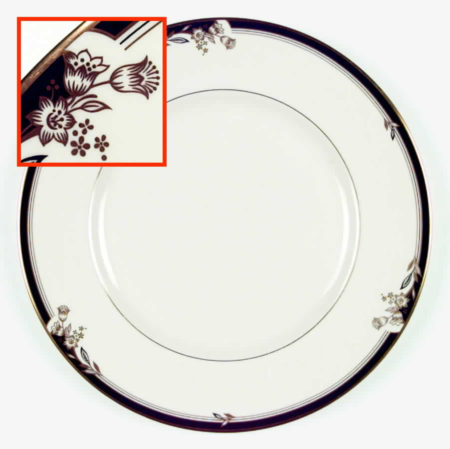 Newbury Black Band Newer Dinner Plate by Minton-1