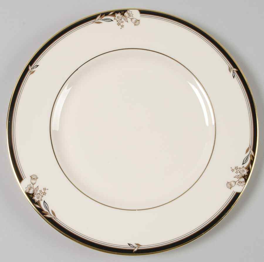 Newbury Black Band Newer Salad Plate by Minton-1