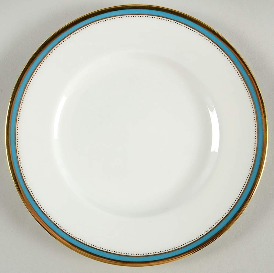 Newbury Turquoise Band Salad Plate by Minton-1