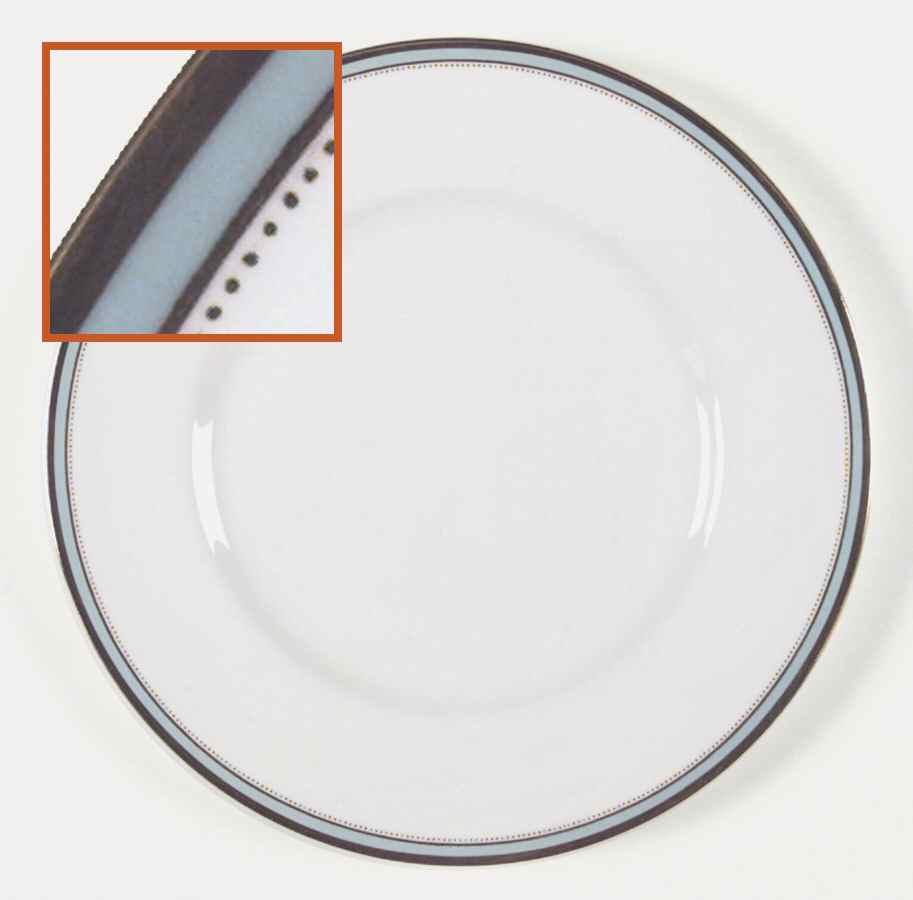 Newbury Turquoise Band Dinner Plate by Minton-1
