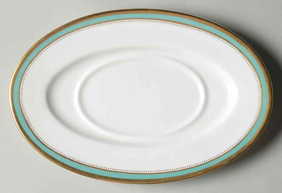 Newbury Turquoise Band Underplate for Gravy Boat by Minton-1
