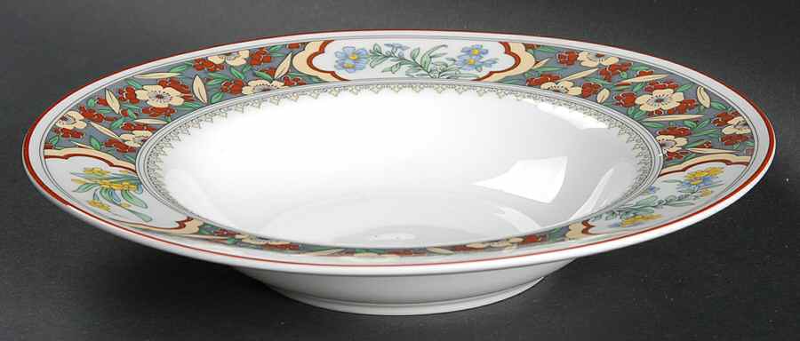 Oriental Blossom (No Center Design) Rim Soup Bowl by Minton-1