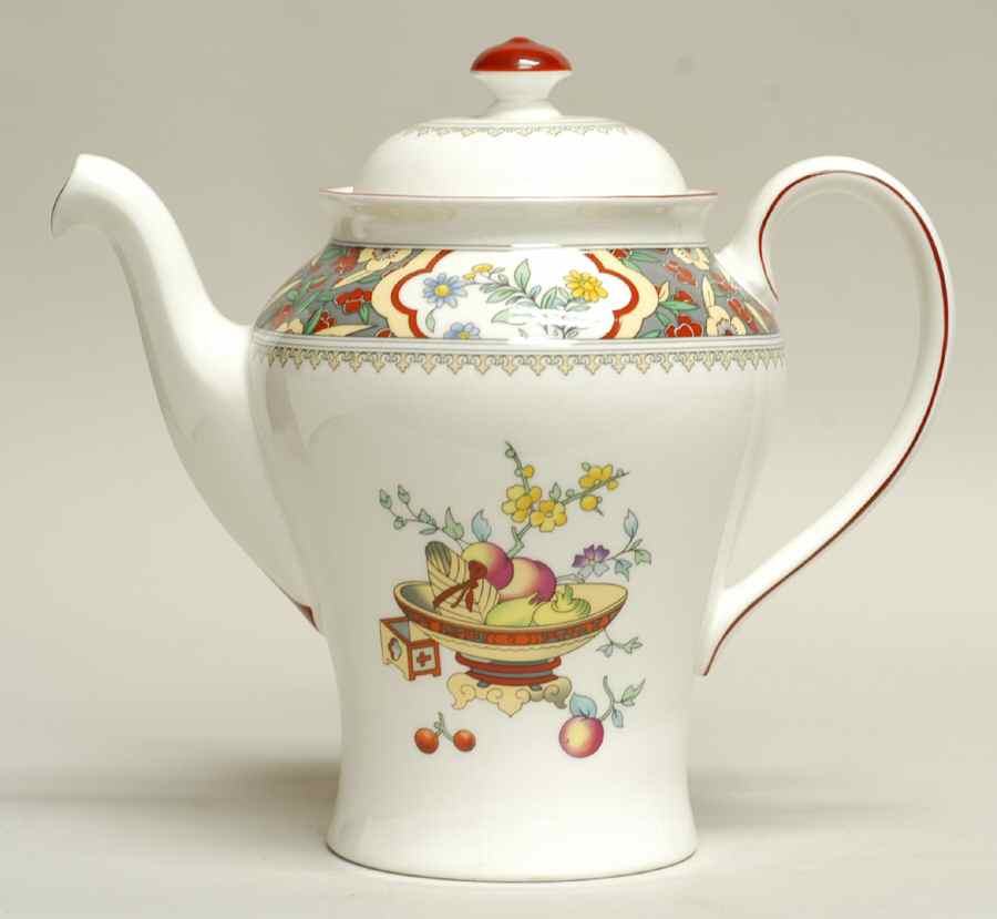 Oriental Blossom (Center Design) Coffee Pot & Lid by Minton-1