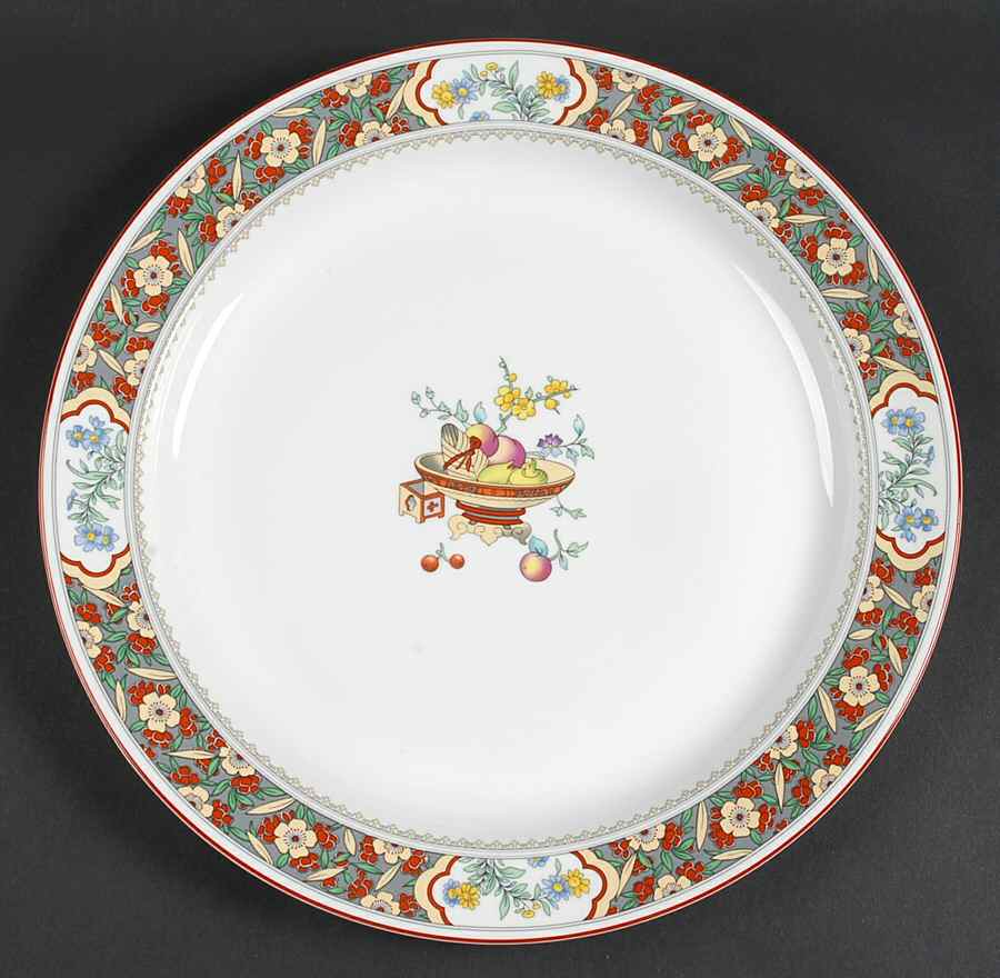 Oriental Blossom (Center Design) 13" Chop Plate (Round Platter) by Minton-1