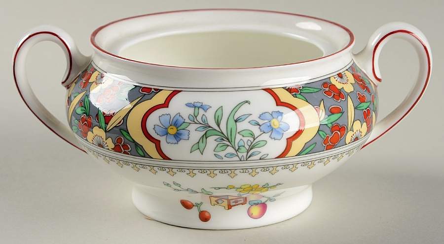 Oriental Blossom (Center Design) Sugar Bowl No Lid by Minton-1
