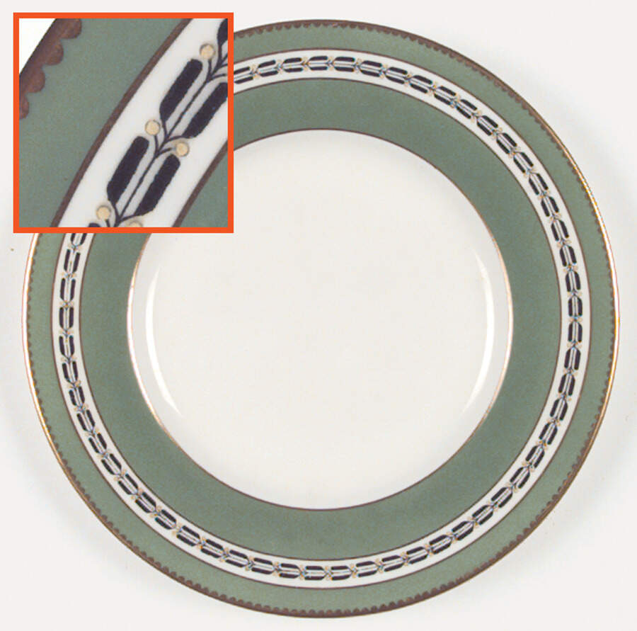 PA660 (GREEN) Salad Plate by Minton-1