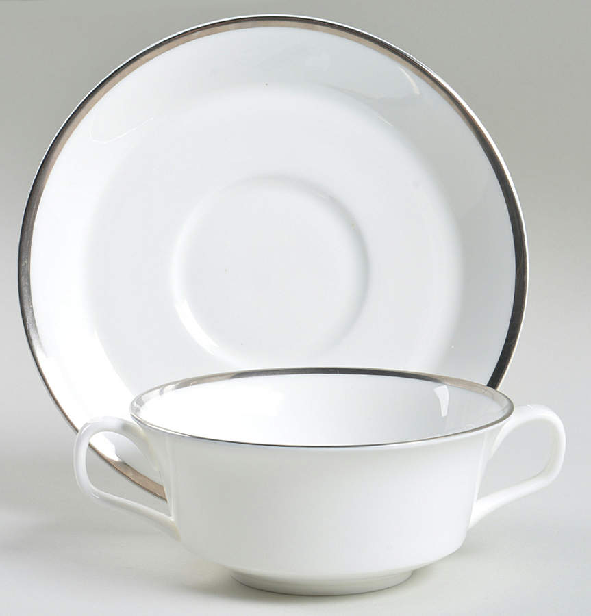 Palatine Flat Cream Soup Bowl & Saucer Set by Minton-1