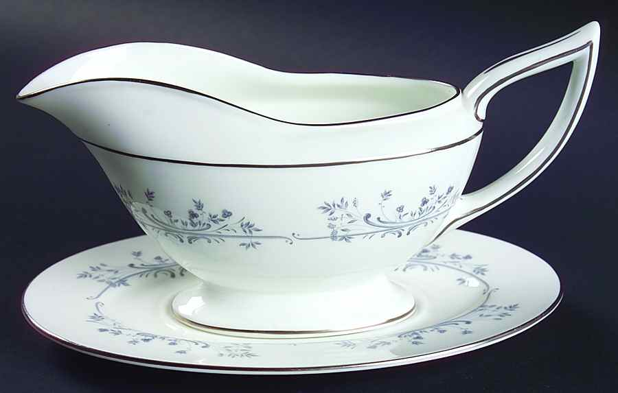 Pandora Gravy Boat with Attached Underplate by Minton-1