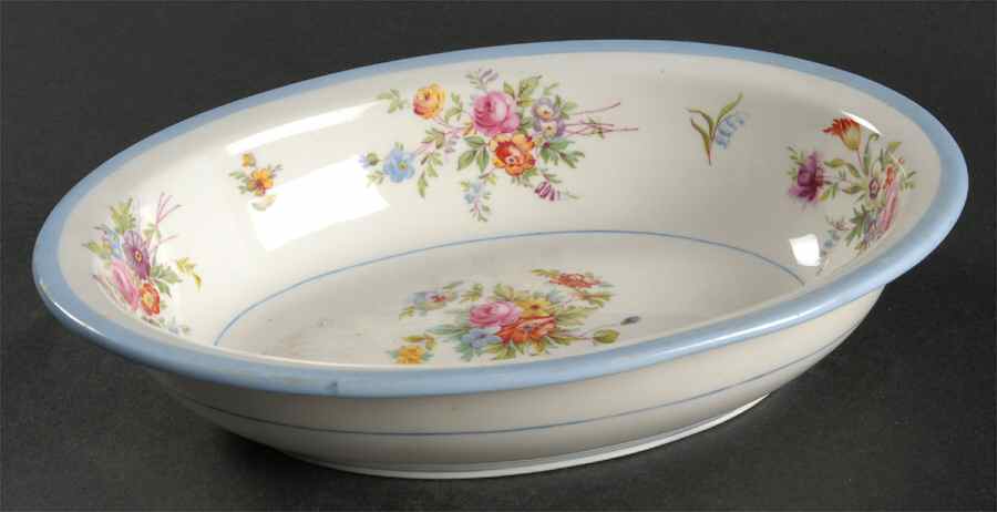 Patricia 9" Oval Vegetable Bowl by Minton-1