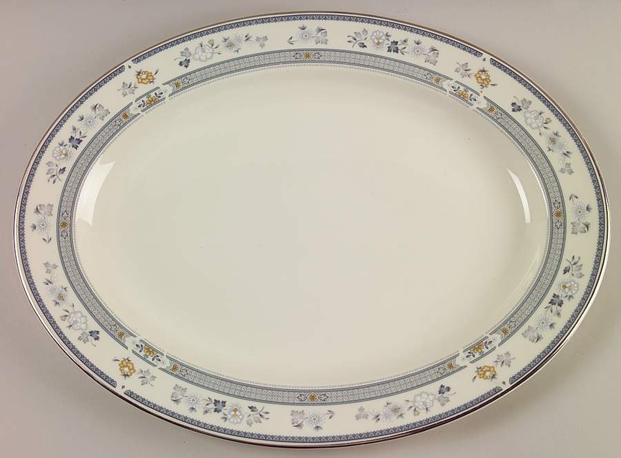 Penrose 16" Oval Serving Platter by Minton-1