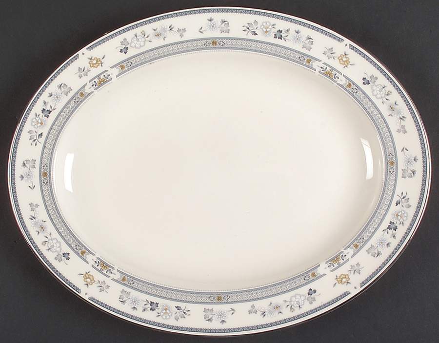 Penrose 13" Oval Serving Platter by Minton-1