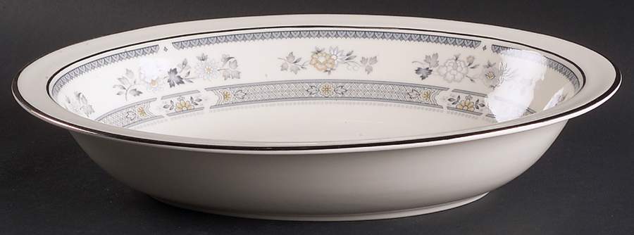 Penrose 10" Oval Vegetable Bowl by Minton-1