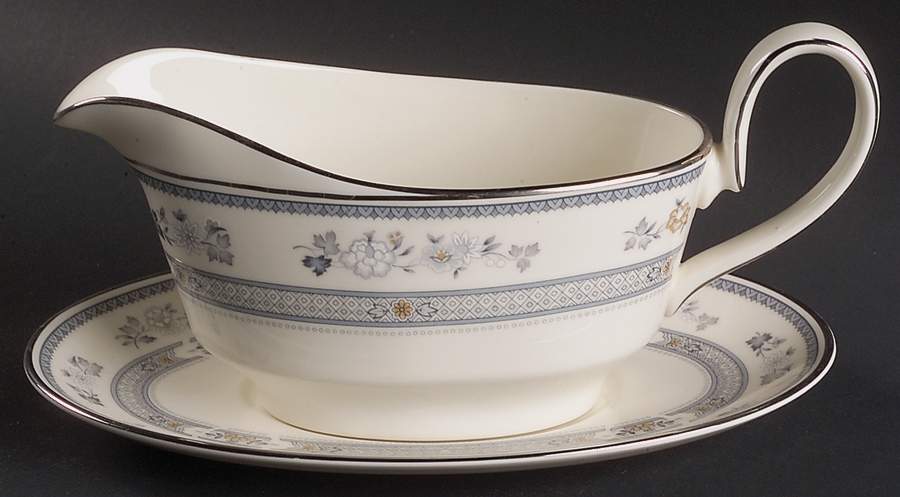 Penrose Gravy Boat & Underplate by Minton-1