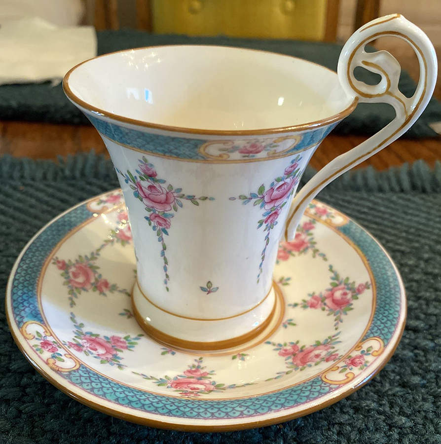 Persian Rose (Older) Chocolate Cup & Saucer Set by Minton-1