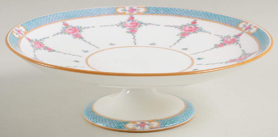 Persian Rose (Older) 8" Diameter Pedestal Cake Stand by Minton-1