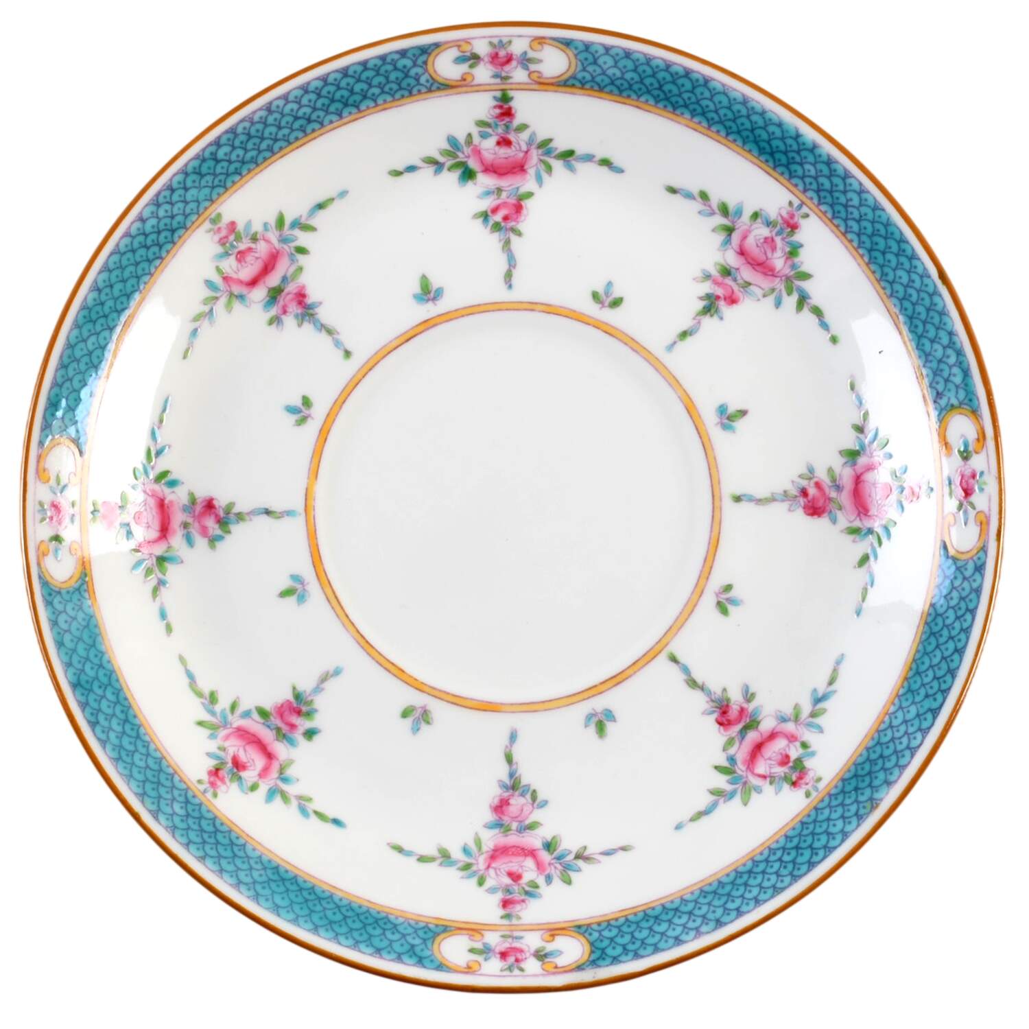 Persian Rose (Older) Saucer for Cream Soup Bowl by Minton-1