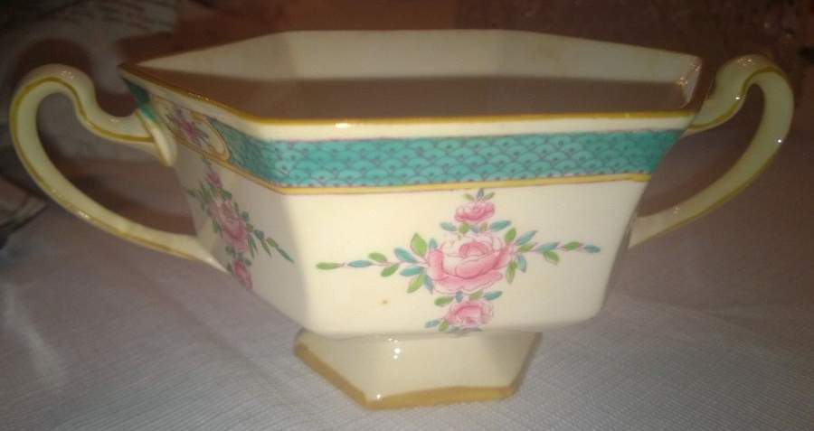Persian Rose (Older) Footed Cream Soup Bowl by Minton-1