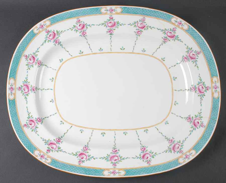 Persian Rose (Older) 16" Oval Serving Platter by Minton-1