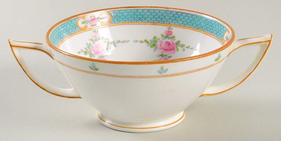 Persian Rose (Older) Footed Bouillon Cup by Minton-1