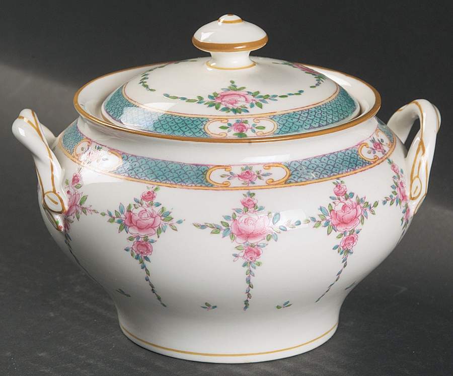 Persian Rose (Older) Sugar Bowl & Lid by Minton-1