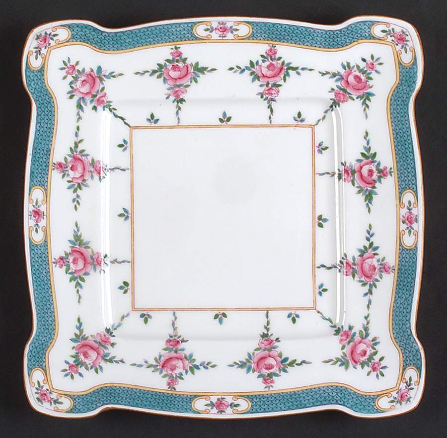Persian Rose (Older) Square Cake Plate by Minton-1