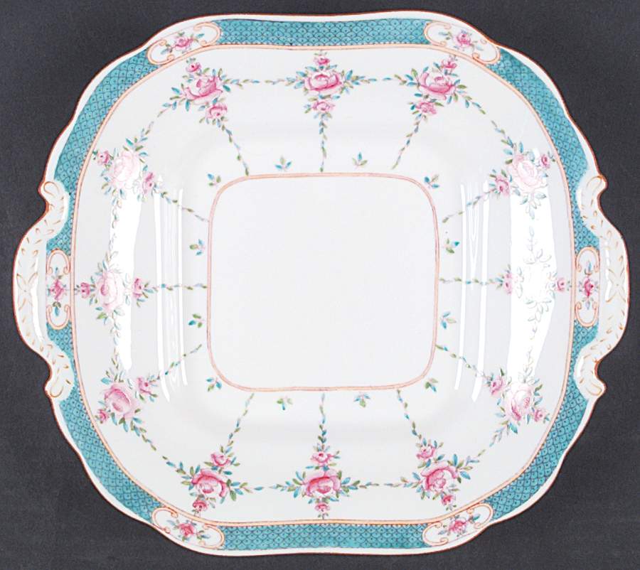 Persian Rose (Older) Square Handled Cake Plate by Minton-1