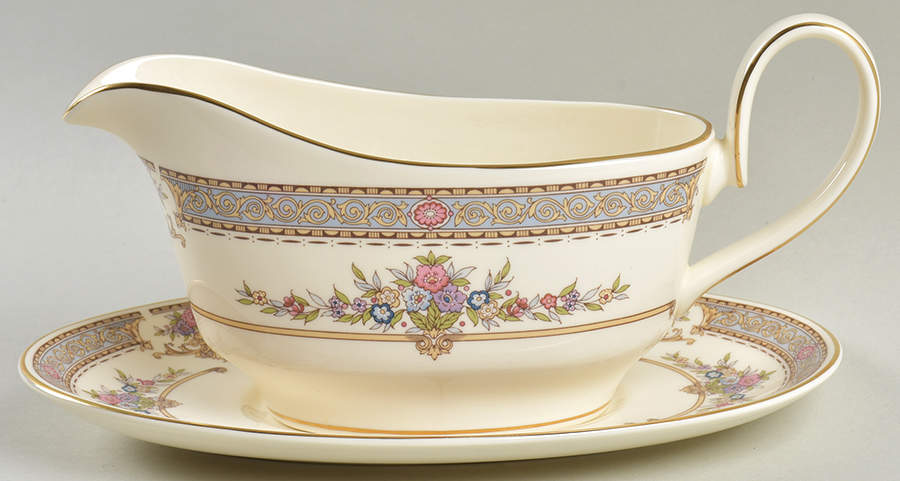 Persian Rose (Newer) Gravy Boat & Underplate by Minton-1