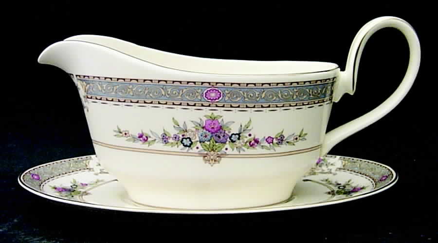 Persian Rose (Newer) Gravy Boat & Underplate by Minton-1
