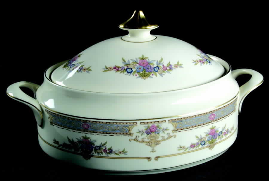 Persian Rose (Newer) Oval Covered Vegetable by Minton-1