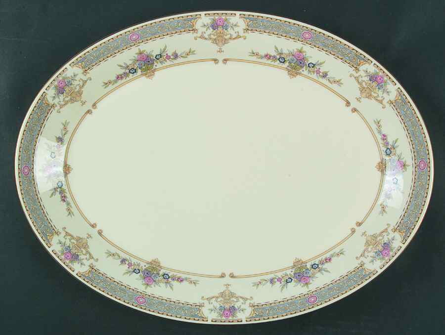 Persian Rose (Newer) 16" Oval Serving Platter by Minton-1