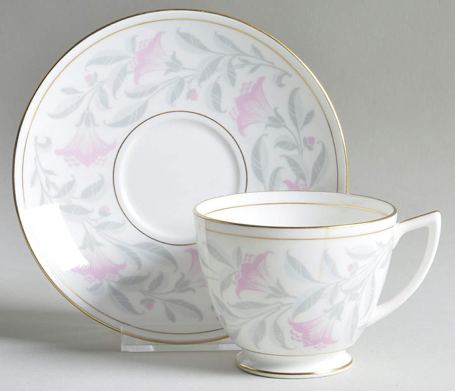 Petunia Footed Cup & Saucer Set by Minton-1
