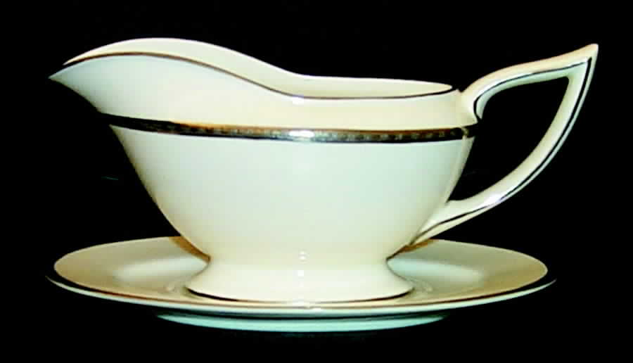 Platinum Heritage Gravy Boat & Underplate by Minton-1