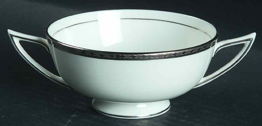 Platinum Heritage Footed Cream Soup Bowl by Minton-1