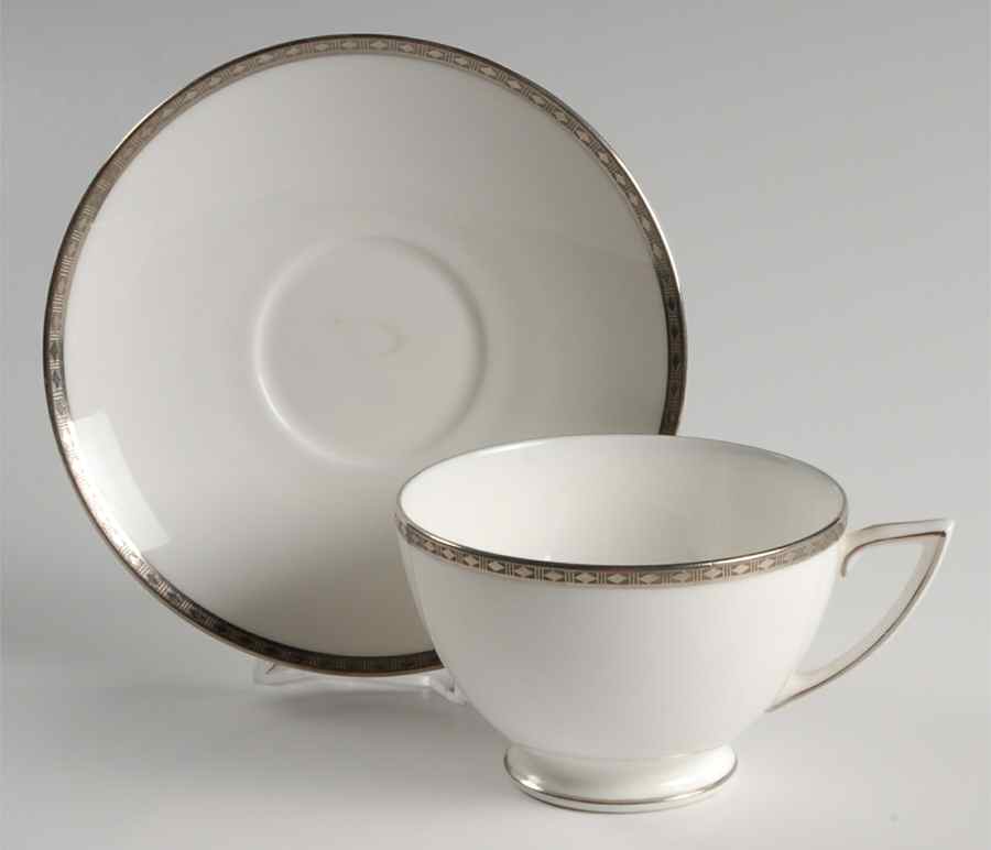 Platinum Heritage Footed Cup & Saucer Set by Minton-1