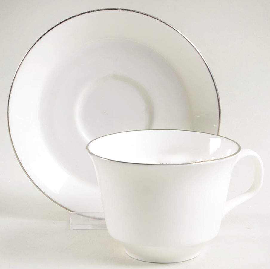 Platinum Monarch Flat Cup & Saucer Set by Minton-1