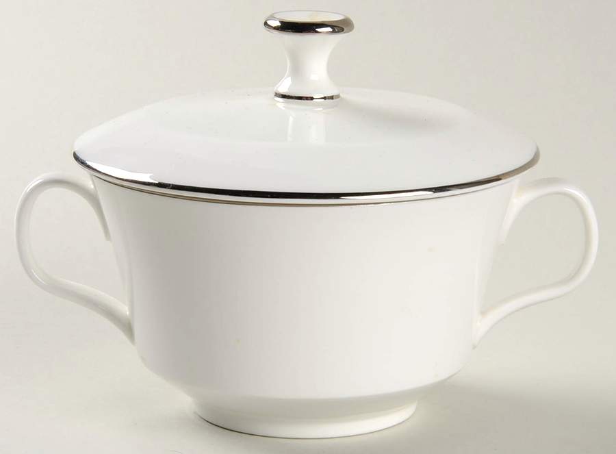 Platinum Monarch Sugar Bowl & Lid by Minton-1