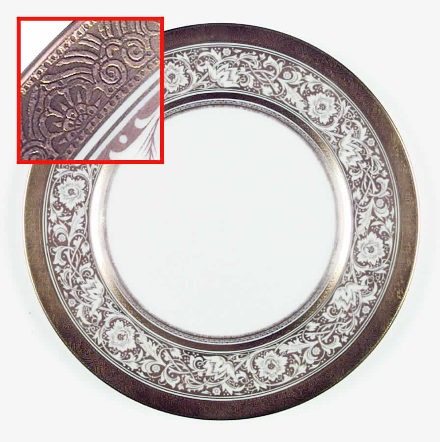 Porcelain Ball Ivory Dinner Plate by Minton-1